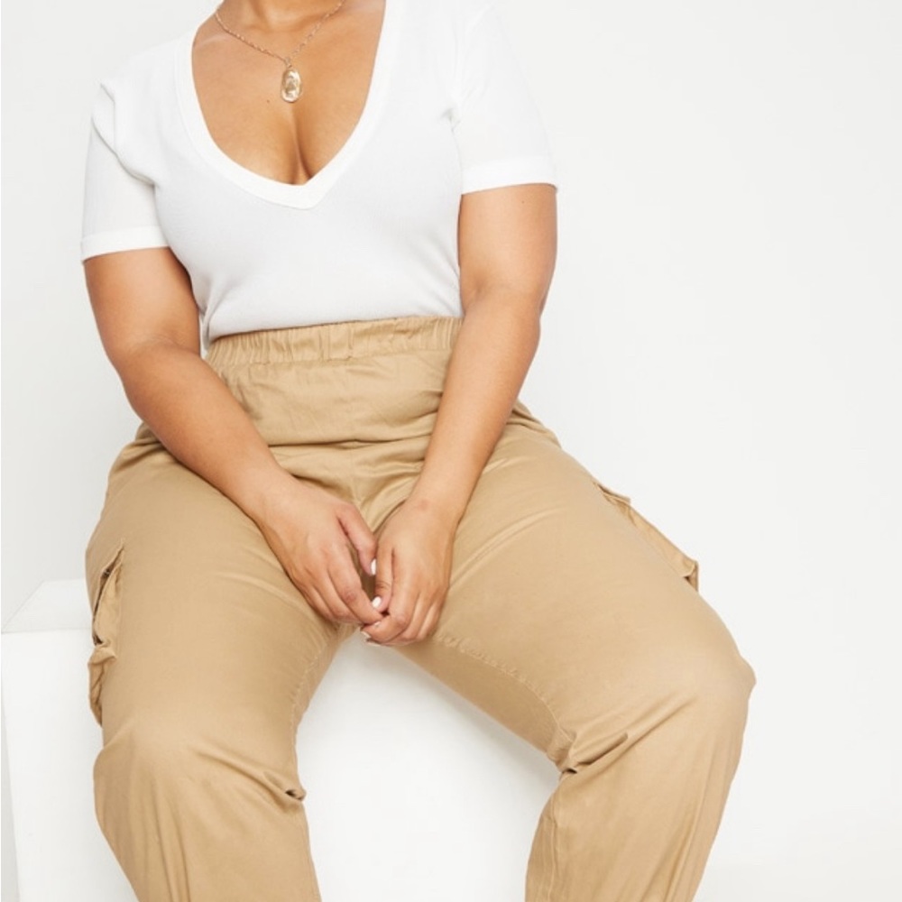 White Ribbed Plunge Bodysuit